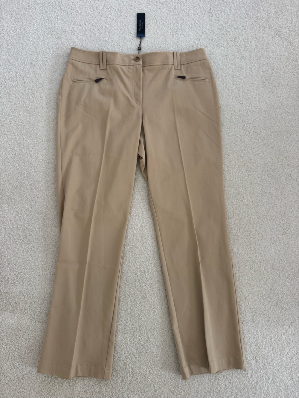 Talbots Khaki Straight-Leg Dress Pants